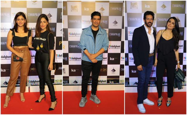 Yami Gautam and sister Surilie Gautam, Manish Malhotra, and Kabir Khan with wife Mini Mathur at Chhapaak screening. (Varinder Chawla) Yami Gautam and sister Surilie Gautam, Manish Malhotra, and Kabir Khan with wife Mini Mathur at Chhapaak screening. (Varinder Chawla)