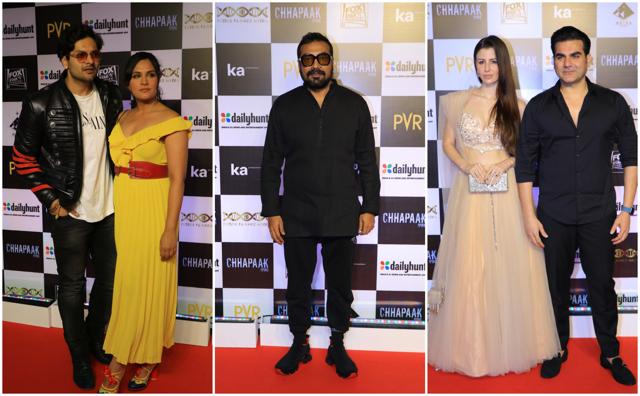 Ali Fazal with Richa Chadha, Anurag Kashyap and Arbaaz Khan with girlfriend Giorgia Andriani at Chhapaak screening. (Varinder Chawla) Ali Fazal with Richa Chadha, Anurag Kashyap and Arbaaz Khan with girlfriend Giorgia Andriani at Chhapaak screening. (Varinder Chawla)