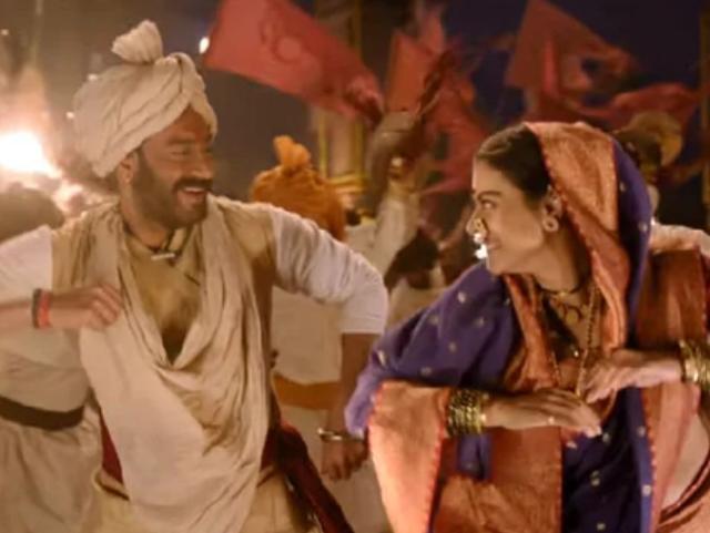 Ajay Devgn and Kajol in a still from Tanhaji: The Unsung Warrior. Ajay Devgn and Kajol in a still from Tanhaji: The Unsung Warrior.