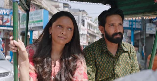 Deepika Padukone and Vikrant Massey in a still from Chhapaak.