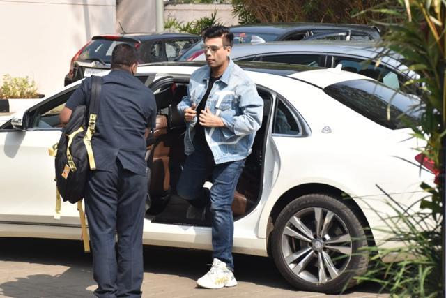 Karan Johar arrives at the Kalina airport. Karan Johar arrives at the Kalina airport.