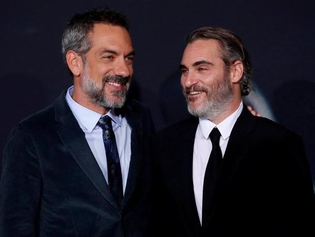 Producer and director Todd Phillips and cast member Joaquin Phoenix attend the premiere for the film Joker in Los Angeles. Producer and director Todd Phillips and cast member Joaquin Phoenix attend the premiere for the film Joker in Los Angeles.