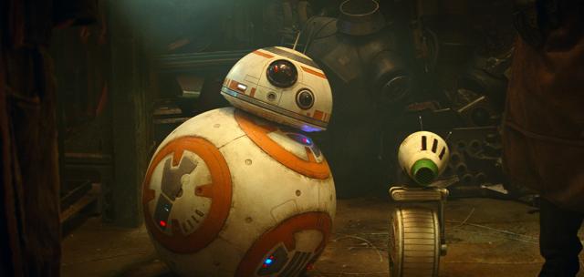This image released by Lucasfilm shows droids BB-8, left, and D-O in a scene from Star Wars: The Rise of Skywalker. (AP) This image released by Lucasfilm shows droids BB-8, left, and D-O in a scene from Star Wars: The Rise of Skywalker. (AP)