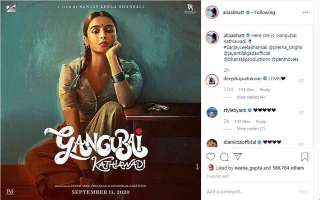 Deepika Padukone loves Alia Bhatt’s Gangubai Kathiawadi look, Ranveer