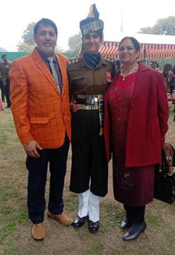 Captain Tanya with her parents. Captain Tanya with her parents.