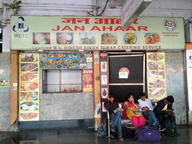 This restaurant on platform No.1 has not been functioning. (Pratham Gokhale/HT Photo)