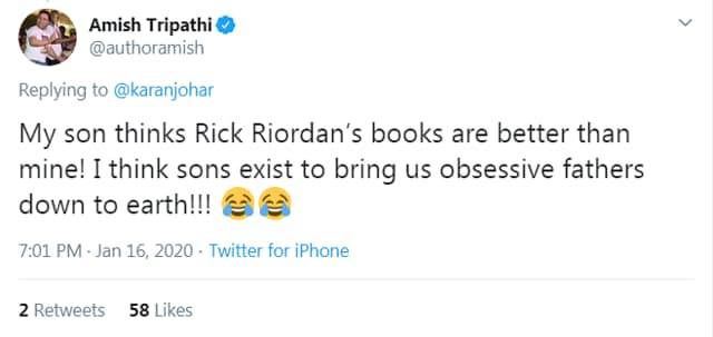 Amish Tripathi quipped that sons exist to deflate their fathers’ egos.