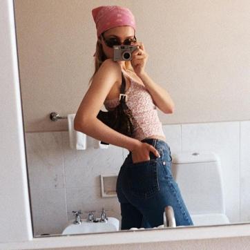 The bandana is making a comeback this season. (Instagram/ nicolaannepeltz) The bandana is making a comeback this season. (Instagram/ nicolaannepeltz)