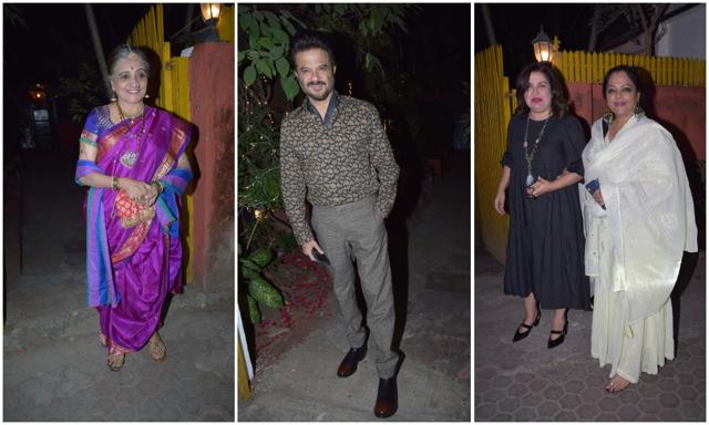 Film critic Bhawna Somaya, Anil Kapoor, Farah Khan Kunder and Tanvi Azmi at the party. Film critic Bhawna Somaya, Anil Kapoor, Farah Khan Kunder and Tanvi Azmi at the party.