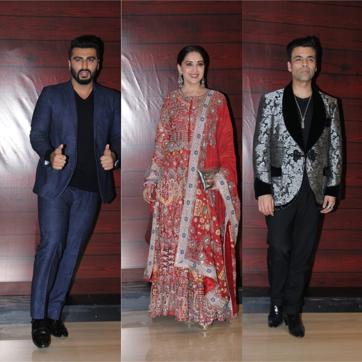 Arjun Kapoor, Karan Johar and Madhuri Dixit at the event. (Varinder Chawla)