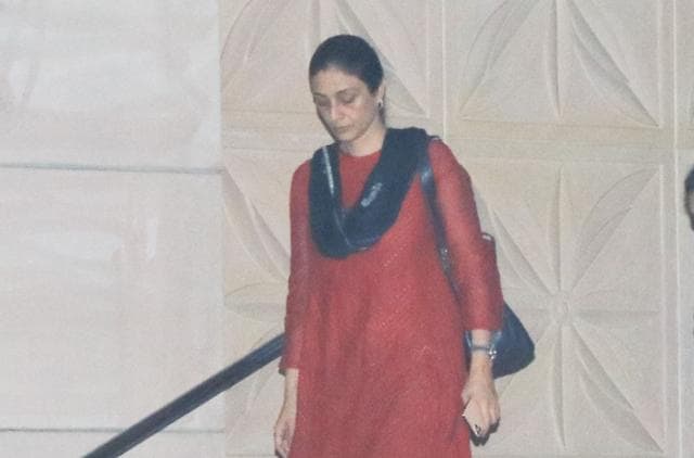 Tabu at Kokilaben Dhirubhai Ambani Hospital on Saturday night. (Varinder Chawla) Tabu at Kokilaben Dhirubhai Ambani Hospital on Saturday night. (Varinder Chawla)