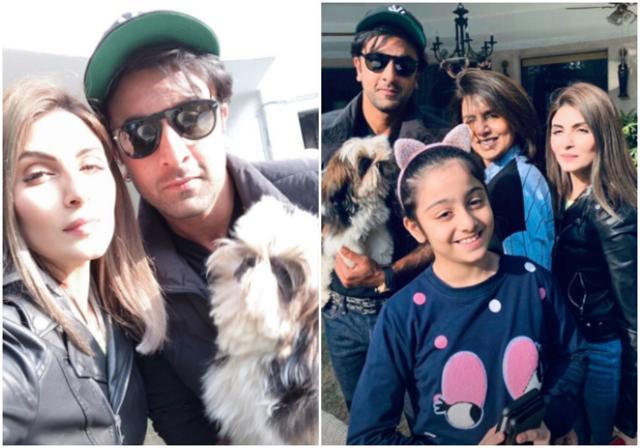 Ranbir Kapoor with his family. Ranbir Kapoor with his family.