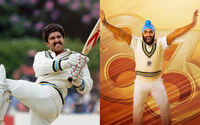 Ranveer Singh as Kapil Dev and Ammy Virk as Balvinder Singh Sandhu in 83. Ranveer Singh as Kapil Dev and Ammy Virk as Balvinder Singh Sandhu in 83.