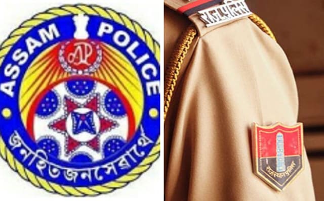 Image showing badges of Assam police and Rajasthan police. Image showing badges of Assam police and Rajasthan police.