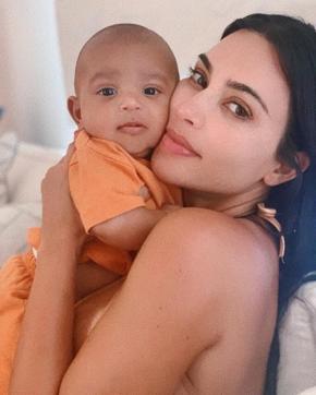 Kim captioned her picture, ‘My little man is the sweetest ever! He’s honestly the best baby.’ (Instagram/ kimkardashian)