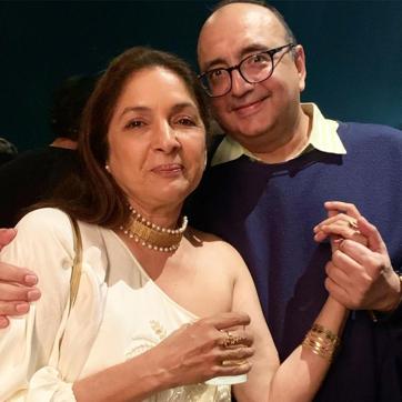Neena Gupta and Viveck Vaswani at the party. Neena Gupta and Viveck Vaswani at the party.