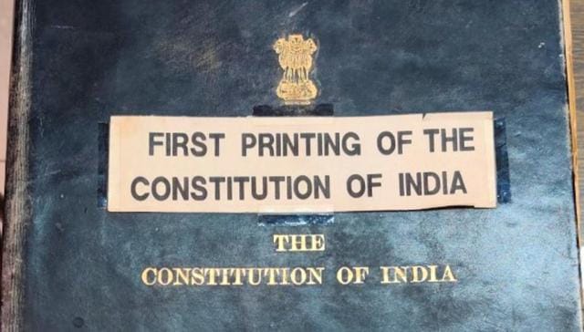 One of the first printed copy of Constitution of India. (Suparna Roy / HT Photo ) One of the first printed copy of Constitution of India. (Suparna Roy / HT Photo )