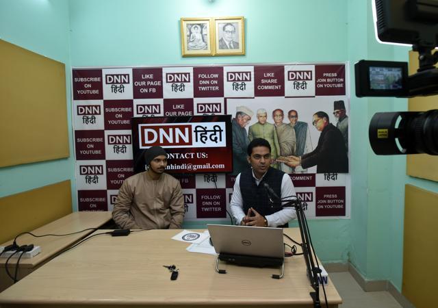 Vaibhav Kumar, founder of Dalit News Network, a YouTube channel, in south Delhi. (Biplov Bhuyan/HT PHOTO) Vaibhav Kumar, founder of Dalit News Network, a YouTube channel, in south Delhi. (Biplov Bhuyan/HT PHOTO)