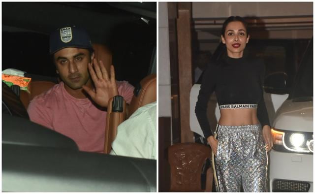 Ranbir Kapoor and Malaika Arora pose for the paparazzi. (Varinder Chawla)