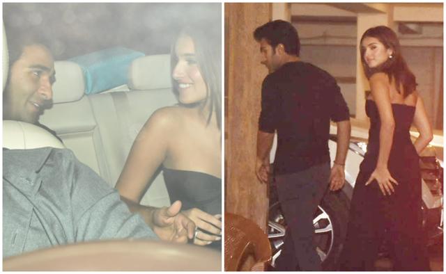 Aadar Jain and Tara Sutaria arrived in the same car. (Varinder Chawla)