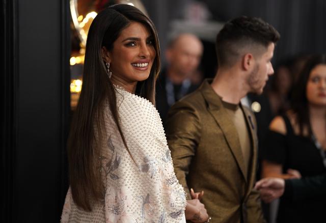 Priyanka Chopra and Nick Jonas at the Grammy Awards. (REUTERS) Priyanka Chopra and Nick Jonas at the Grammy Awards. (REUTERS)