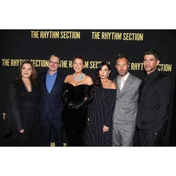 Lively was accompanied by co-stars Jude Law and Raza Jaffrey on the red-carpet along with mom Elaine and older sister Robyn, fellow actress and star of the 1989 classic Teen Witch. (Instagram/ therhythmsectionmovie) Lively was accompanied by co-stars Jude Law and Raza Jaffrey on the red-carpet along with mom Elaine and older sister Robyn, fellow actress and star of the 1989 classic Teen Witch. (Instagram/ therhythmsectionmovie)