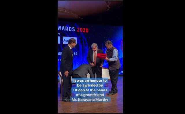 Pictures of the moment have since taken over Twitter. (Instagram/@ratantata) Pictures of the moment have since taken over Twitter. (Instagram/@ratantata)