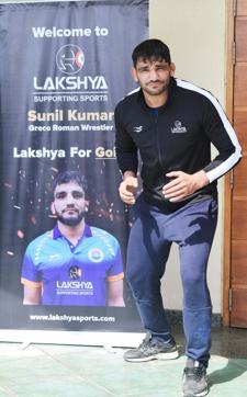 Greco Roman wrestler Sunil Kumar (HT PHOTO) Greco Roman wrestler Sunil Kumar (HT PHOTO)