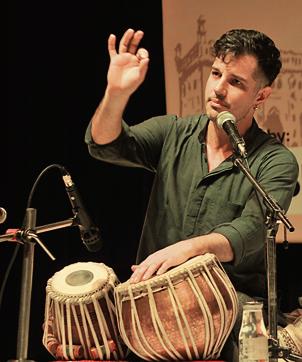 American tabla artist Ehren Hanson. (Deepak Gupta/HT Photo)