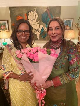 Varsha Gaikwad and Hema Deora.