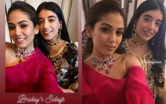 Mira Rajput clicks a selfie with a friend. Mira Rajput clicks a selfie with a friend.
