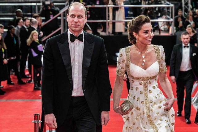 Britain's Prince William, Duke of Cambridge, (L) and Britain's Catherine, Duchess of Cambridge, (R) arrive for the BAFTA British Academy Film Awards at the Royal Albert Hall. (AFP) Britain's Prince William, Duke of Cambridge, (L) and Britain's Catherine, Duchess of Cambridge, (R) arrive for the BAFTA British Academy Film Awards at the Royal Albert Hall. (AFP)