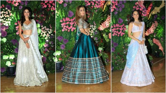 Ananya Panday, Amrita Arora and Kiara Advani at the wedding. Ananya Panday, Amrita Arora and Kiara Advani at the wedding.