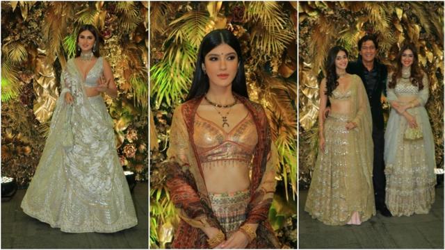 Tara Sutaria, Shanaya Kapoor and Ananya Panday with dad Chunky and mom Bhavana. Tara Sutaria, Shanaya Kapoor and Ananya Panday with dad Chunky and mom Bhavana.