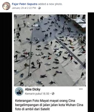 Post with false claim.