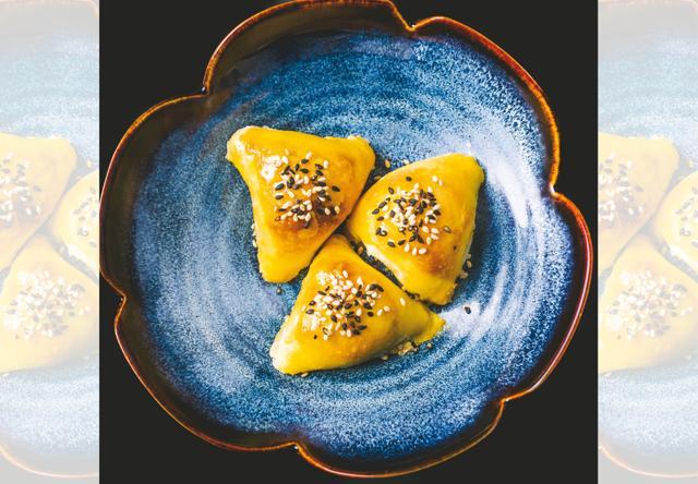 Baked lamb dumpling with ginger soy Baked lamb dumpling with ginger soy