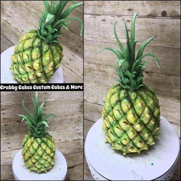 Pineapple shaped cake.