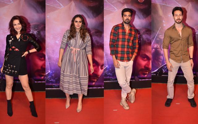Elli Avram, Huma Qureshi, Saqib Saleem and Tiger Shroff at Malang screening. (Varinder Chawla) Elli Avram, Huma Qureshi, Saqib Saleem and Tiger Shroff at Malang screening. (Varinder Chawla)