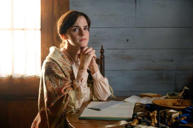 Emma Watson as Meg in Little Women. Emma Watson as Meg in Little Women.