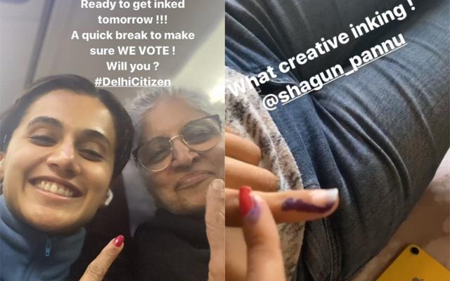 Taapsee Pannu with her mother. Taapsee Pannu with her mother.