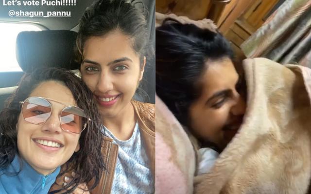 Taapsee Pannu and her sister Shagun Pannu gave a surprise to their parents by flying to Delhi. Taapsee Pannu and her sister Shagun Pannu gave a surprise to their parents by flying to Delhi.
