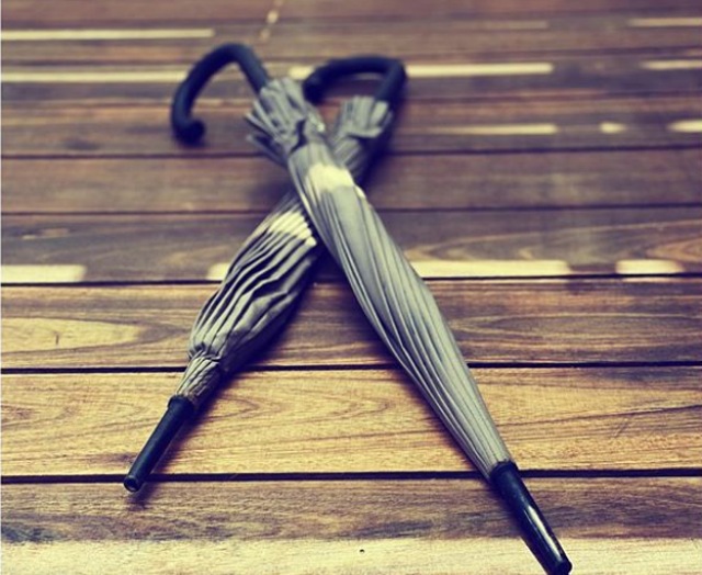 Deepika Padukone shared a picture of two umbrellas on Sunday.