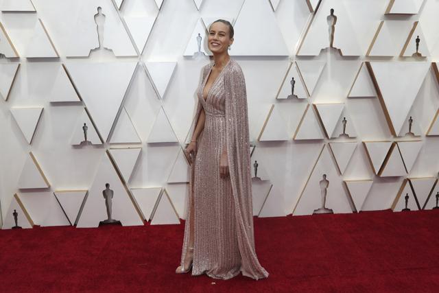 Brie Larson poses on the red carpet during the Oscars arrival. (REUTERS) Brie Larson poses on the red carpet during the Oscars arrival. (REUTERS)