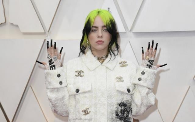 Billie Eilish arrives at the Oscars on Sunday. (Richard Shotwell/Invision/AP) Billie Eilish arrives at the Oscars on Sunday. (Richard Shotwell/Invision/AP)