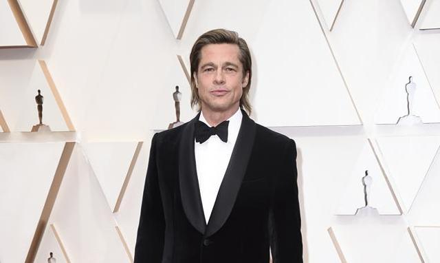 Brad Pitt arrives at the Oscars on Sunday. (Jordan Strauss/Invision/AP) Brad Pitt arrives at the Oscars on Sunday. (Jordan Strauss/Invision/AP)
