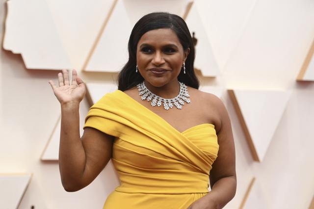 Mindy Kaling arrives at the Oscars on Sunday. (Richard Shotwell/Invision/AP) Mindy Kaling arrives at the Oscars on Sunday. (Richard Shotwell/Invision/AP)