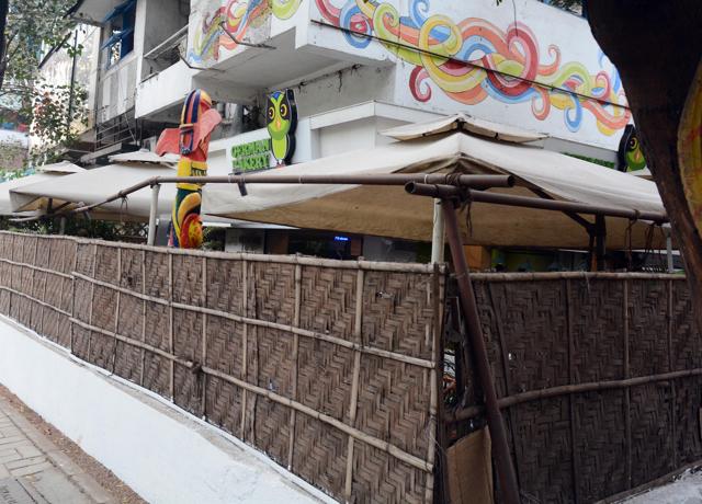 NOW: Sheltered, shaded and open for business. The exteriors of the revamped German Bakery in Koregaon Park on February 12, 2018. (Shankar Narayan/HT PHOTO) NOW: Sheltered, shaded and open for business. The exteriors of the revamped German Bakery in Koregaon Park on February 12, 2018. (Shankar Narayan/HT PHOTO)