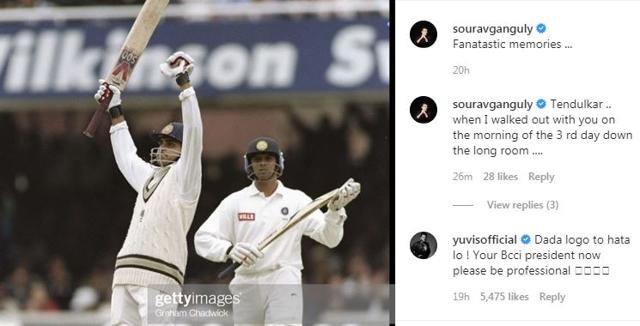 File image: Sourav Ganguly celebrates after scoring a century against England in 1996 Lord’s Test. (Sourav Ganguly Instagram/ Getty Images)