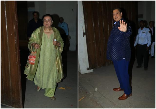 David Dhawan and an unidentified lady at Natasha Dalal’s home. David Dhawan and an unidentified lady at Natasha Dalal’s home.