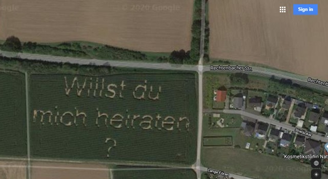 The man was surprised to learn that the proposal is on Google Maps.